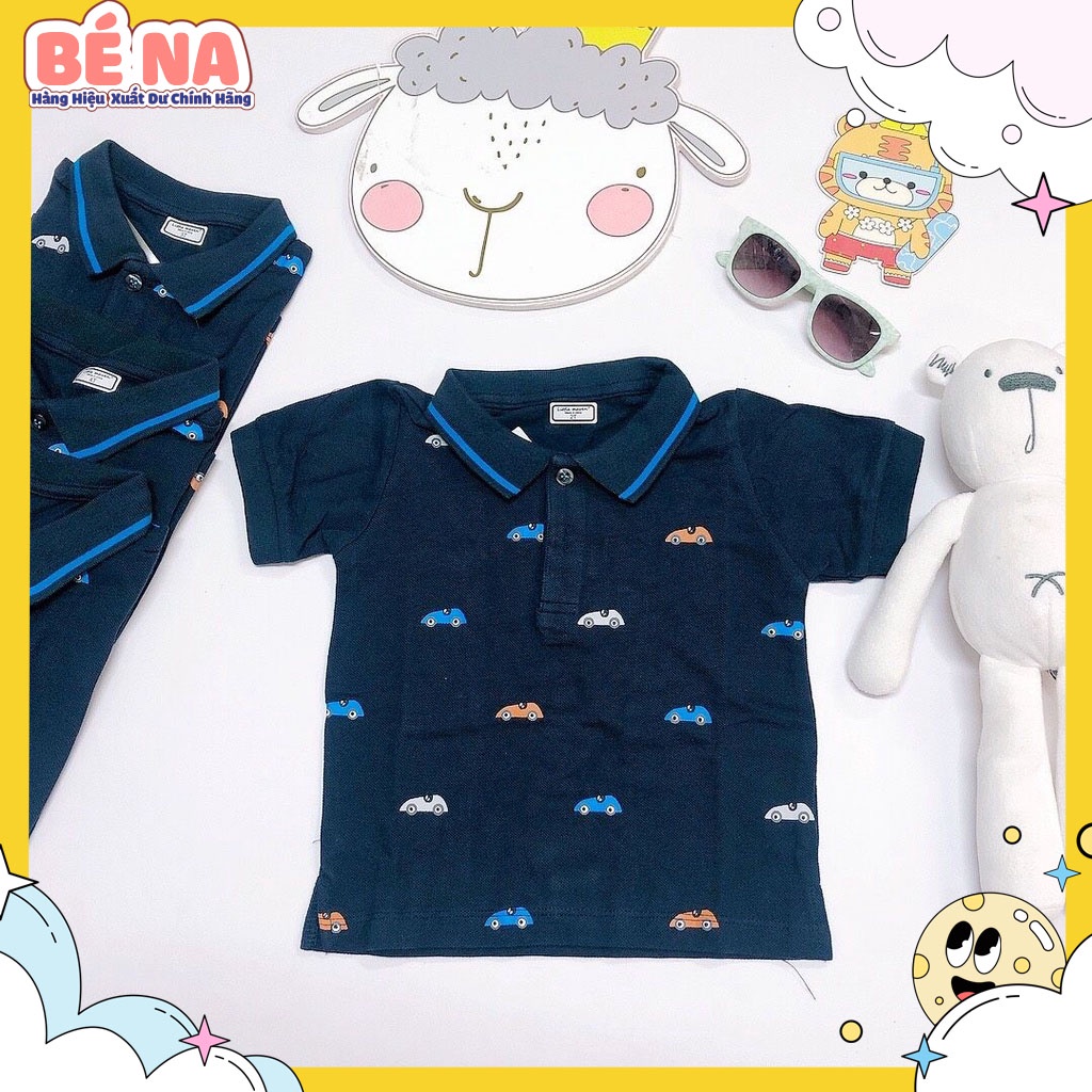 Aó littlemaven xanh than ô tô cực đẹp cho bé trai