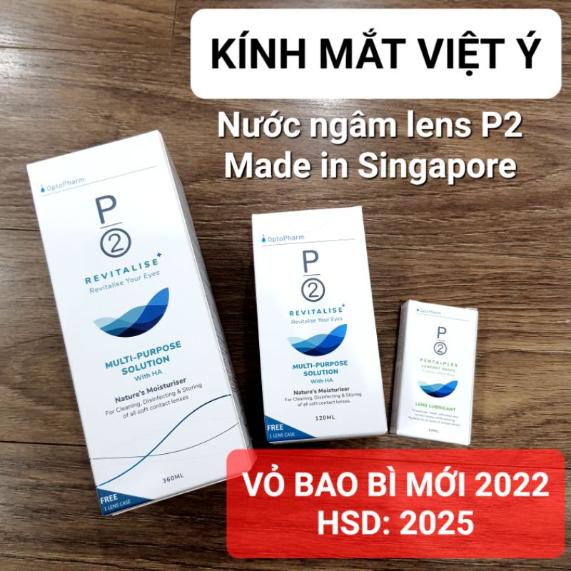 Nước Ngâm Lens P2 SINGAPORE 360ml - DUNG DỊCH NGÂM ÁP TRÒNG P2