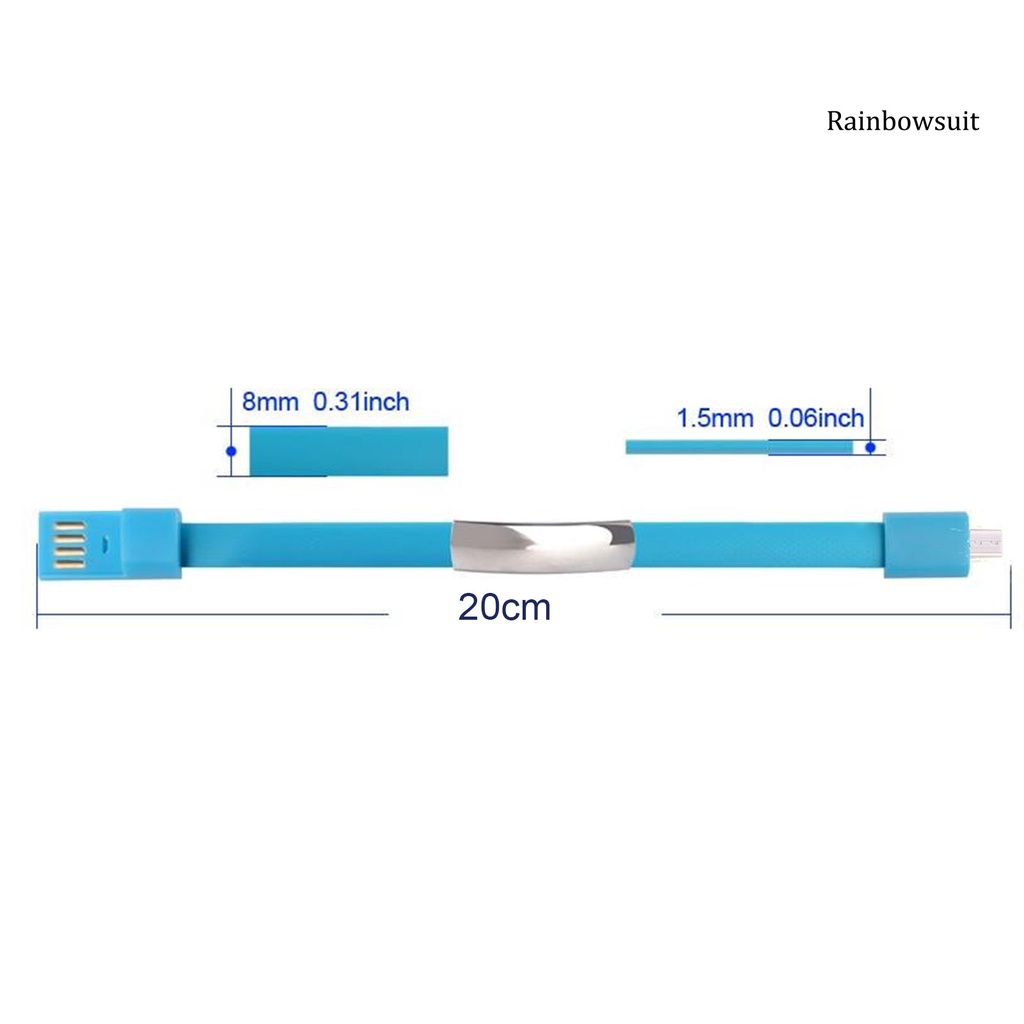 Dây cáp sạc nhanh 20cm micro usb type-c 8pin dạng vòng tay cho điện thoại di động