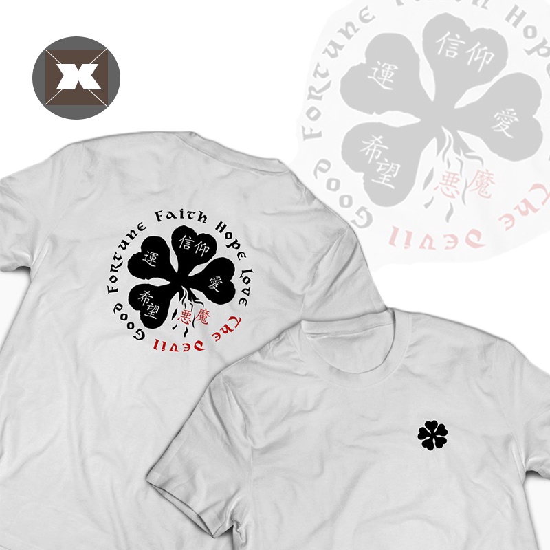 Áo thun in hình BLACK CLOVER - 5 LEAF CLOVER thời trang nam giá rẻ