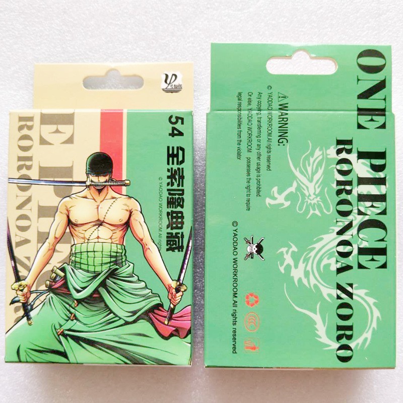 Bộ bài Tây anime Zoro onepiece Wanted Truy Nã,Rozo,luffy,chopper , bộ Tú 54 lá in hình anime manga dễ thương si