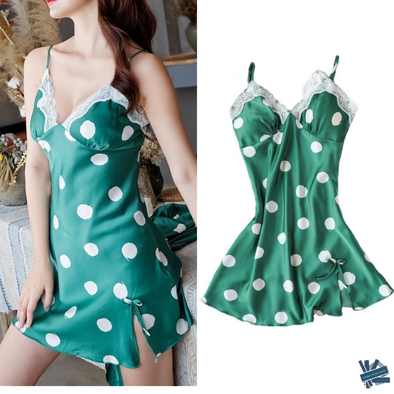 Váy Mặc Nhà Bằng Lụa Satin Cao Cấp Ở Nhà Hay Ra Phố Đều Lung Linh | BigBuy360 - bigbuy360.vn