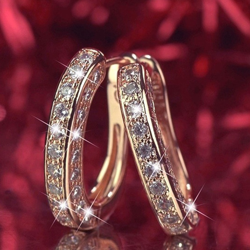 Đôi Bông Tai Mạ Bạc Đính Đá Zircon Thời Trang Cho Nữ 2020