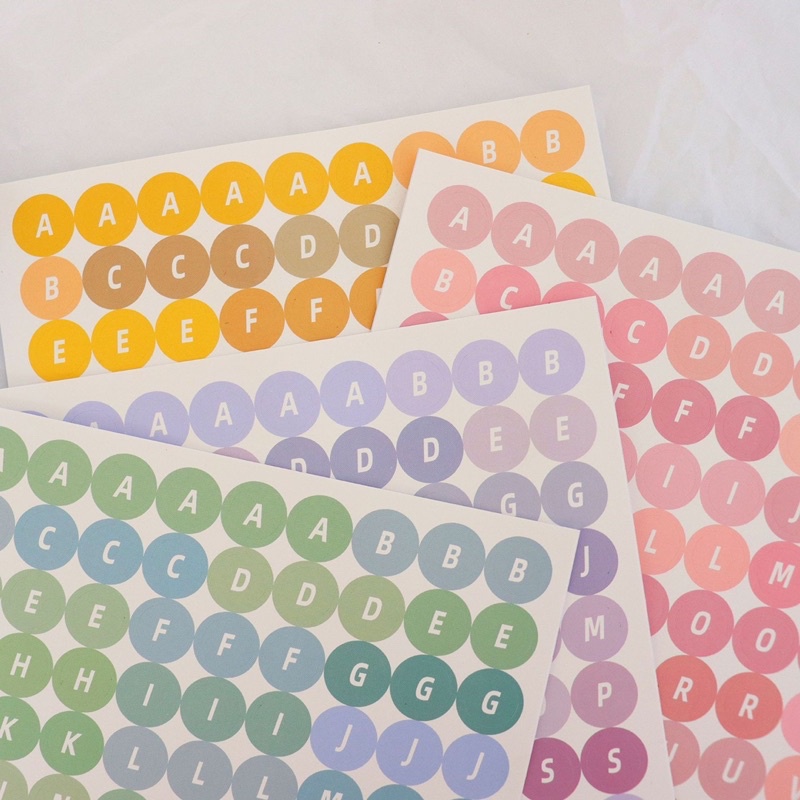 Sticker chữ và số để trang trí sổ sách