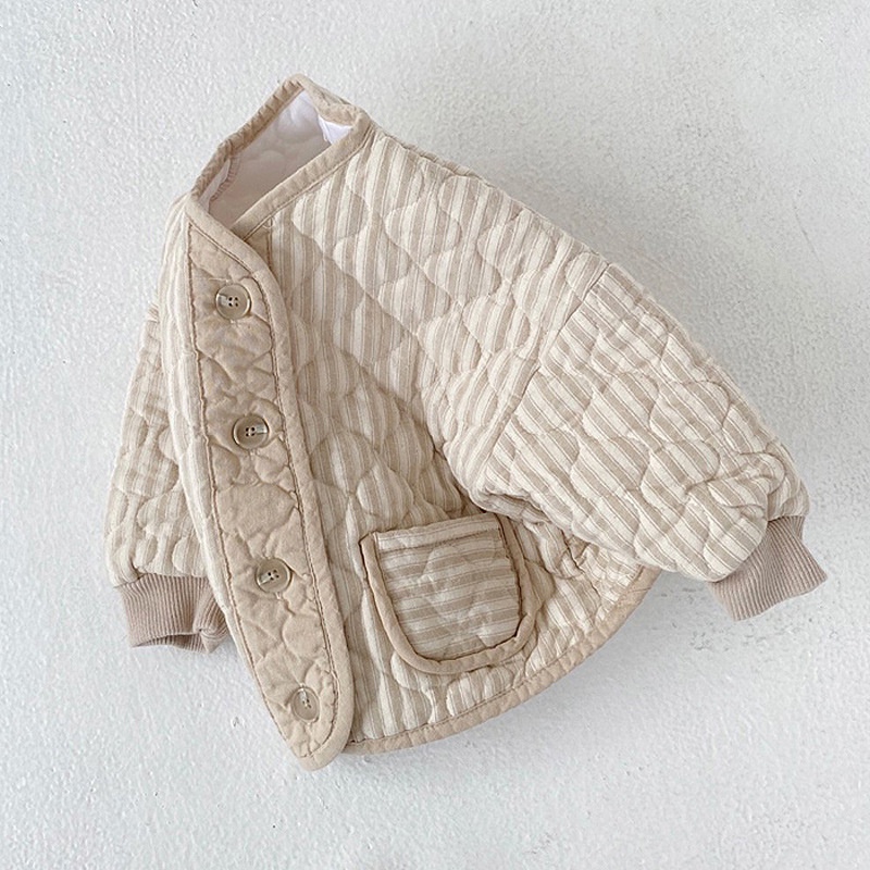 Autumn Baby Girls and Boys Retro Diamaond Pattern Jacket