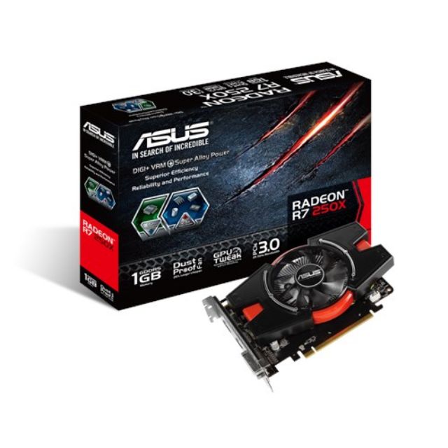 Card màn hình AMD Radeon R7 250x 1gb d5 full box