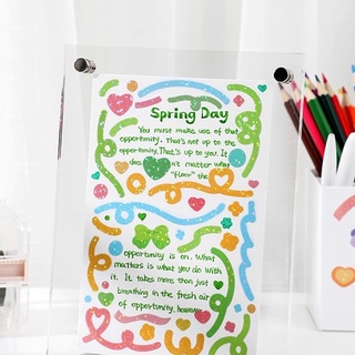 Sticker trang trí sổ tay, toploader dãy ruy băng bling bling