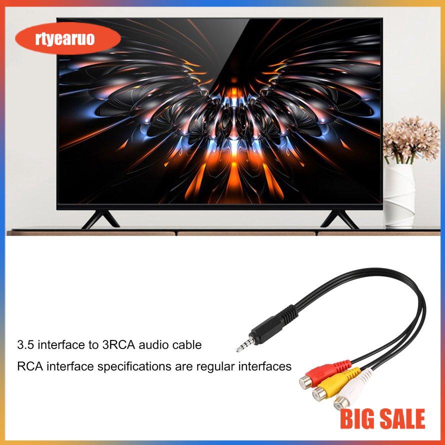 Dây Cáp Chuyển Đổi Âm Thanh 3.5mm Mini Aux Male Sang 3 Rca Female