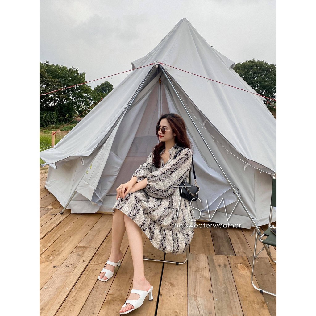 Váy babydoll thổ cẩm bohemian (Ảnh thật) | BigBuy360 - bigbuy360.vn