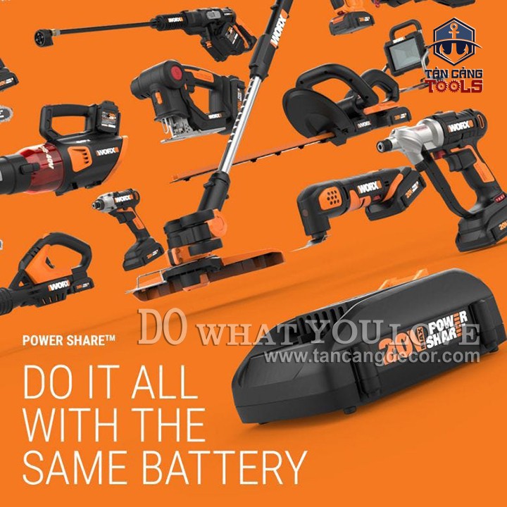 Body Máy Hút Bụi Mini Worx WX030.9 20V