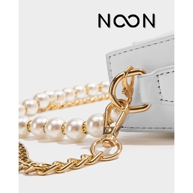 Túi xách nữ, đeo chéo NOON kèm dây phối hạt trai NB36