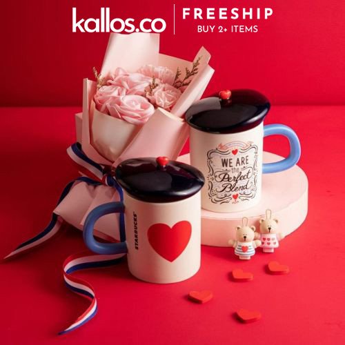 Bộ Ly Starbucks Curtis Kulig, Cherry Blossom, Black, Wordmark, Green Siren, Cream, KakaoFriends Mug - Kallos Vietnam