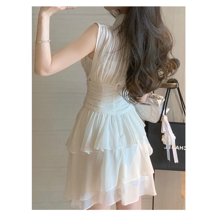 Đầm Chiffon Sát Nách Ôm Eo Thiết Kế Độc Đáo Thời Trang Cho Nữ