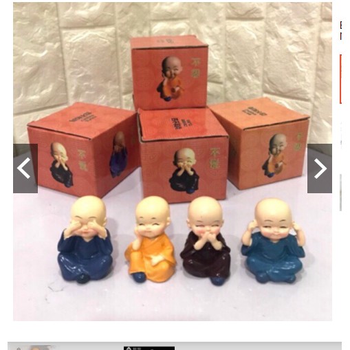 Bộ 4 Tượng Chú Tiểu Vui Vẻ Tứ Không Mang Lại Bình Yên,May Mắn