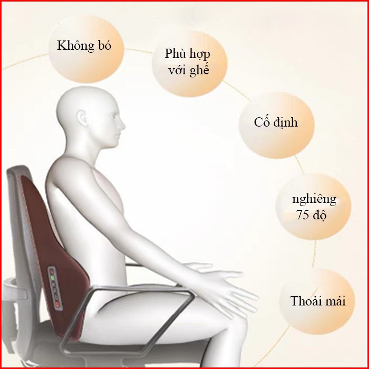 Gối Massage Vai Gáy 8 Bi Hồng Ngoại Công Nghệ Nhật Bản Cao Cấp