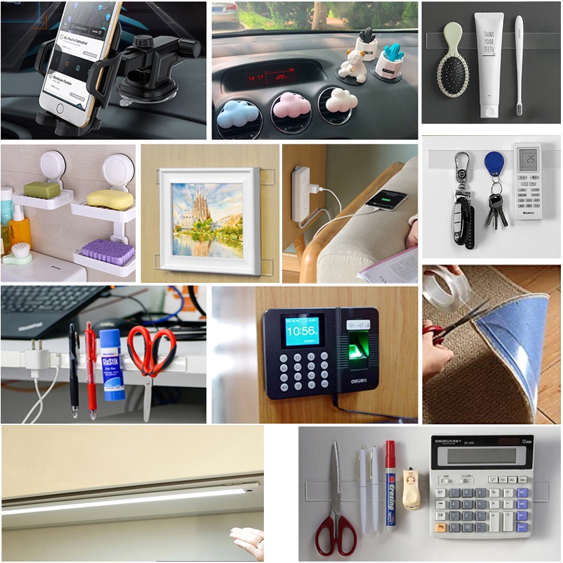 Băng Keo Dán Hai Mặt Trong Suốt Chống Nước Độ Rộng Cao Có Thể Tái Sử Dụng Cho Nhà Tắm/Gỗ/Kim Loại