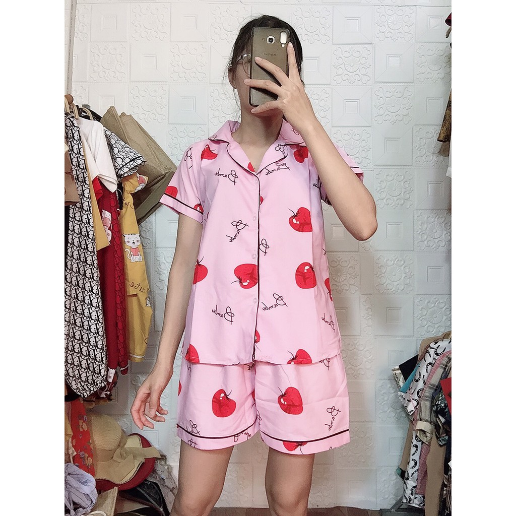 Bộ Pijama Kate Đùi Mặc Nhà- Ảnh thật 100%- B6