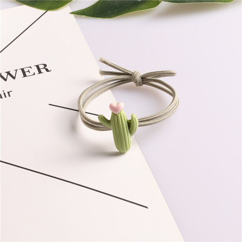 Chun buộc tóc đính cây xương rồng xinh xắn   Clovershop68