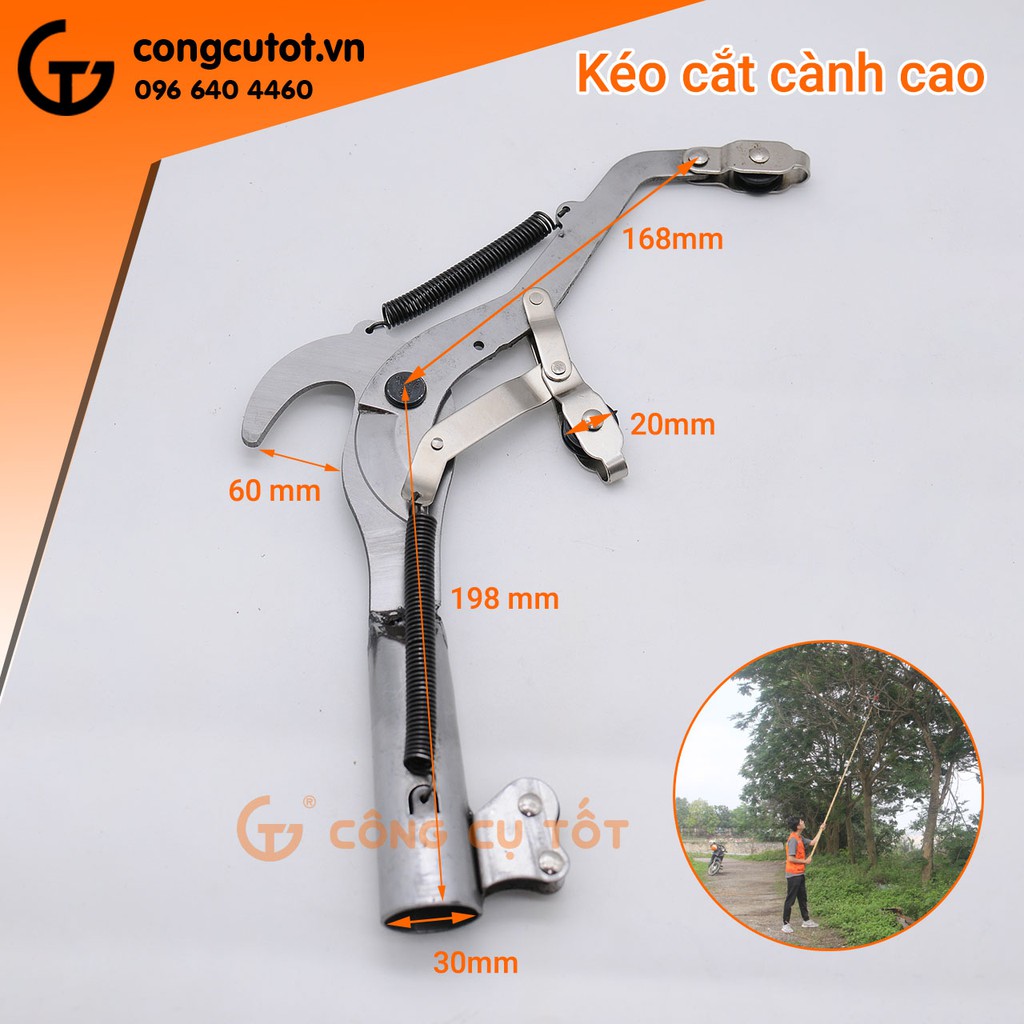 Đầu kéo cắt cành trên cao đa năng thép trắng GT577