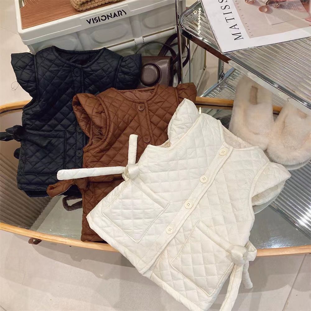 Áo Vest Lót Nhung Dày Ấm Áp Đơn Giản Dành Cho Học Sinh