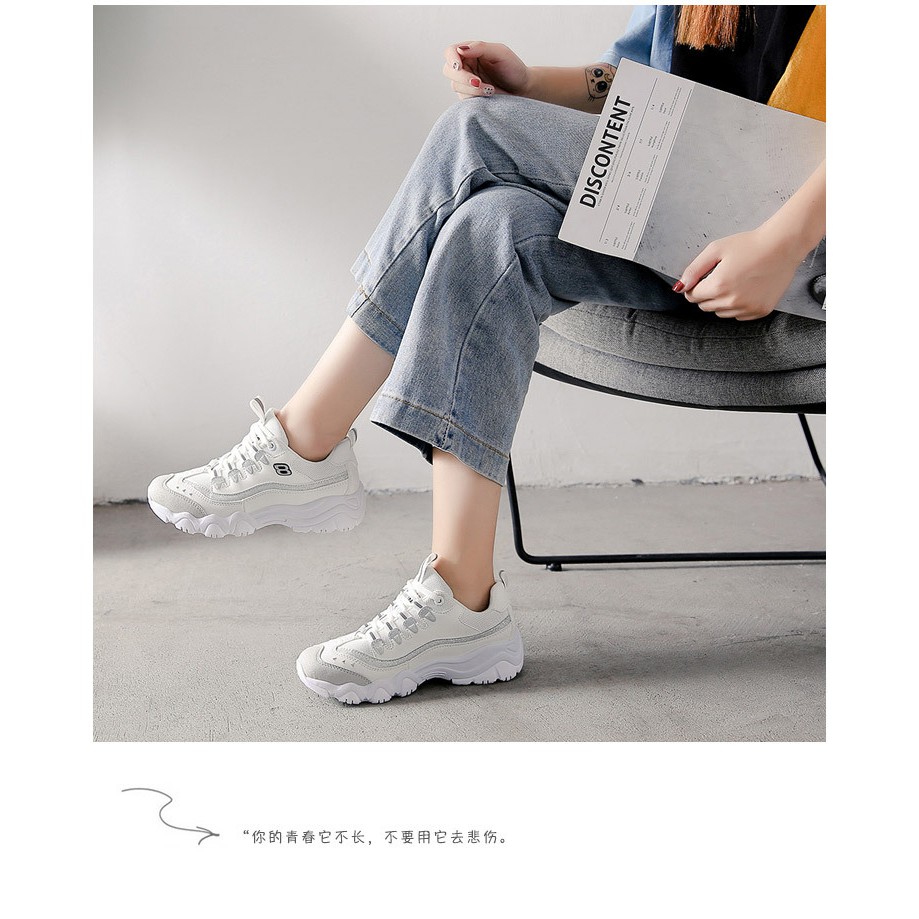 giày thể thao nữ màu trắng, giày nữ trắng đế cao | BigBuy360 - bigbuy360.vn