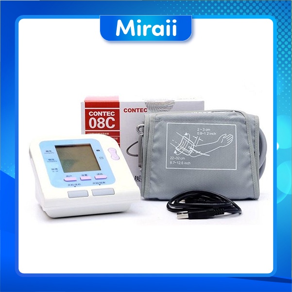 Máy đo huyết áp điện tử bắp tay cao cấp (tích hợp đo SPO2) OROMI - CONTEC 08C