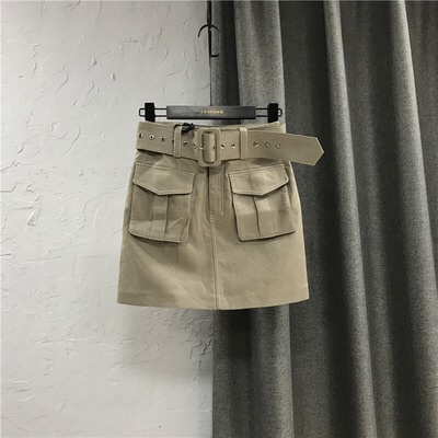 CHÂN VÁY KAKI TÚI HỘP KÈM THẮT LƯNG