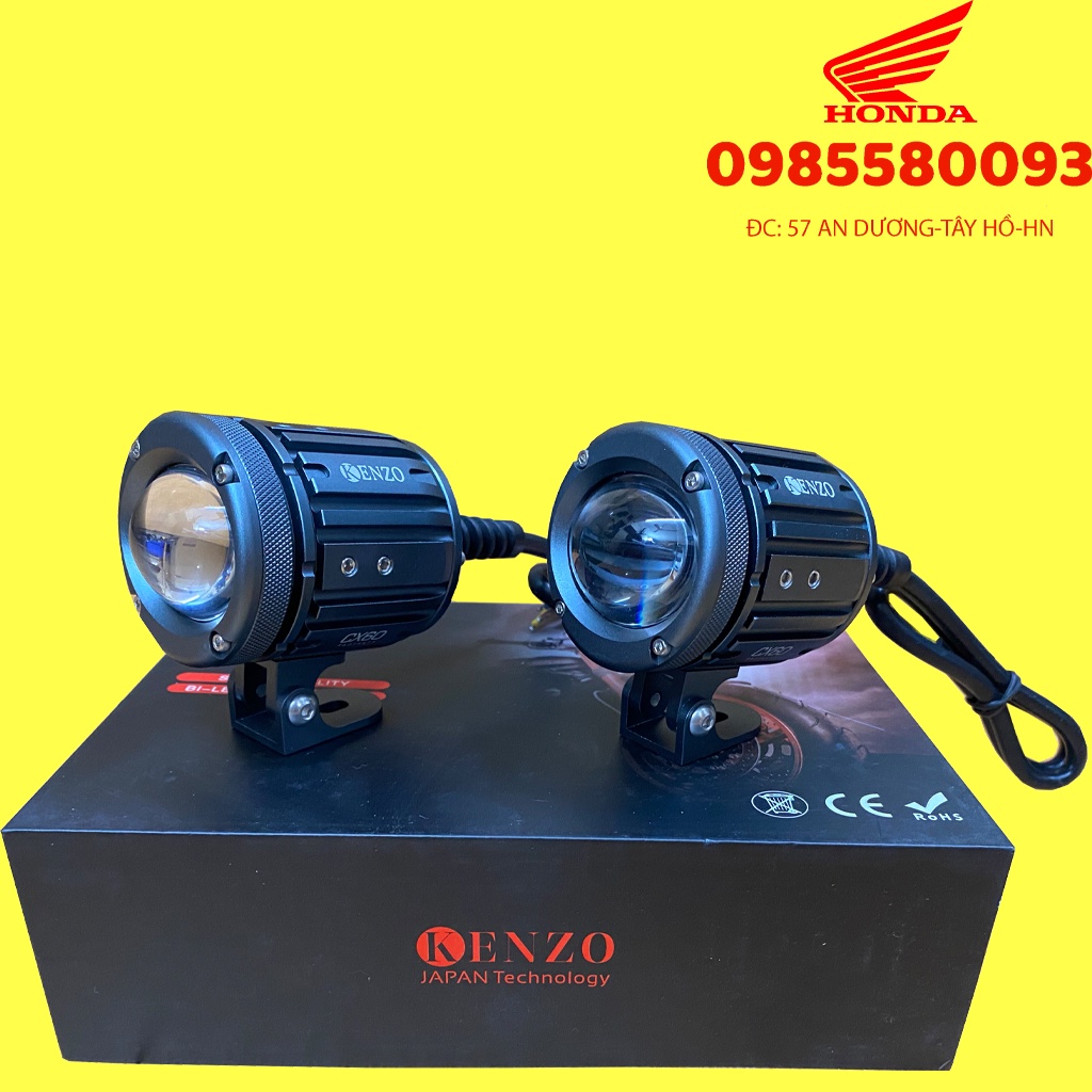 KENZO CX60 - Trợ Sáng đường cắt sáng rõ nét, không chói mắt người đi đối diện, bảo hành 1 đổi 1 trong 12 tháng
