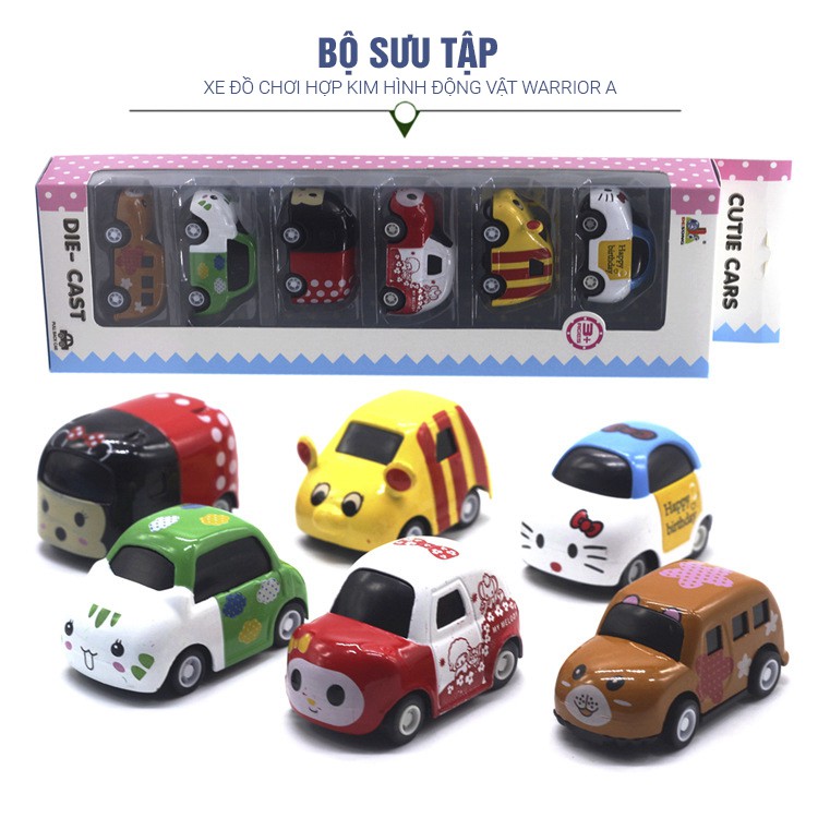 Mô hình ô tô hợp kim-Bộ 6 miếng ô tô đồ chơi hoạt hình ô tô Huili-ô tô cho bé | BigBuy360 - bigbuy360.vn