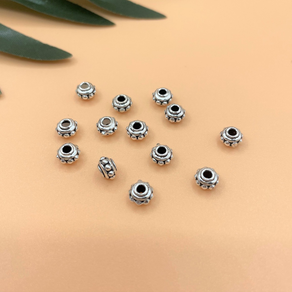 Charm bạc thái nối bánh xe có khấc - Charm bạc 925 - Mã CA015 CA020 CA021 CA022