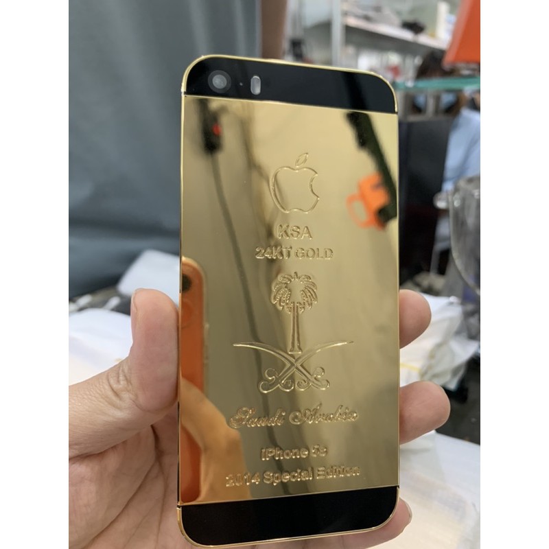 ốp lưng iphone 11 [Mã ELMS5 giảm 7% đơn 300K] Vỏ iphone 5s/se mạ vàng gold 24k