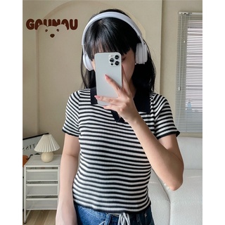 Áo kẻ ngang dáng ôm [Gau Nau]