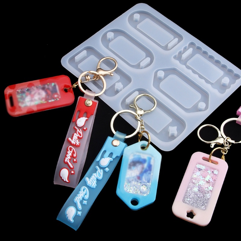 Khuôn Silicone Làm Móc Khóa Kiểu Dáng Hình Học Độc Đáo