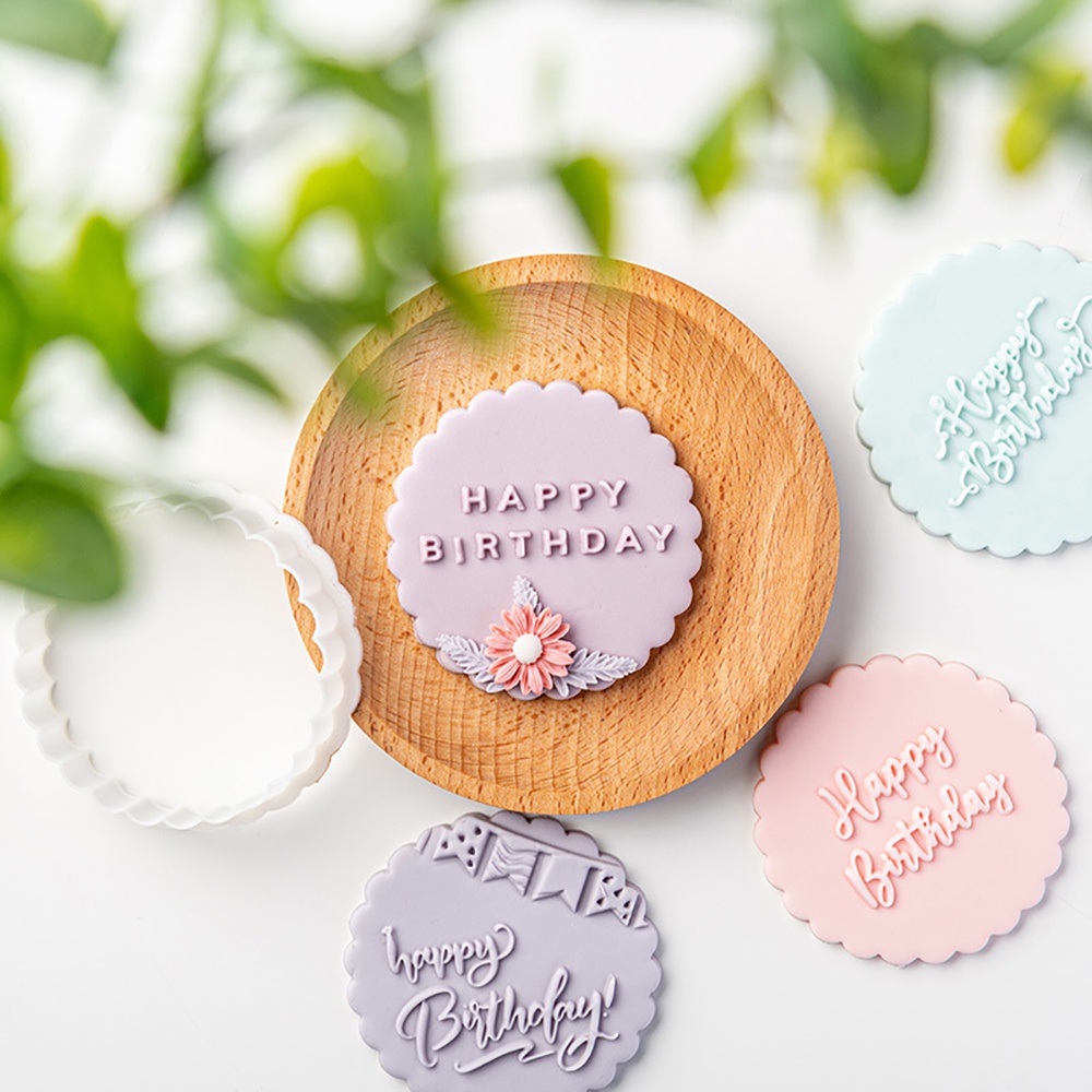 Khuôn Ấn Tạo Hình Chữ Happy Birthday Trang Trí Bánh Tiện Dụng