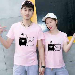 Áo thun Nam Nữ form rộng in hình heo đáng yêu AD15