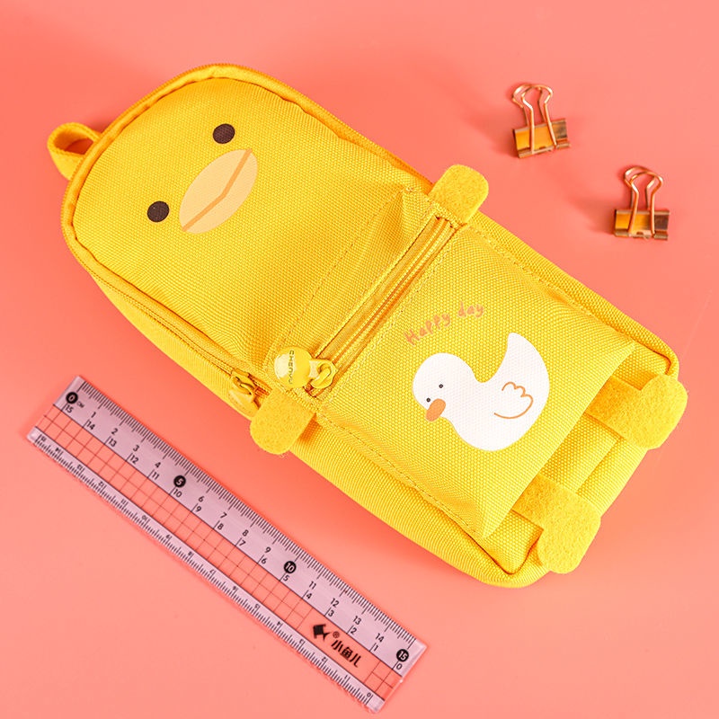 Túi Đựng Bút Bằng Vải Canvas Cỡ Lớn Đa Năng Phong Cách Hàn Quốc Cho Học Sinh Ốp