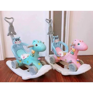 Ngựa bập bênh 3in1 có tay đẩy