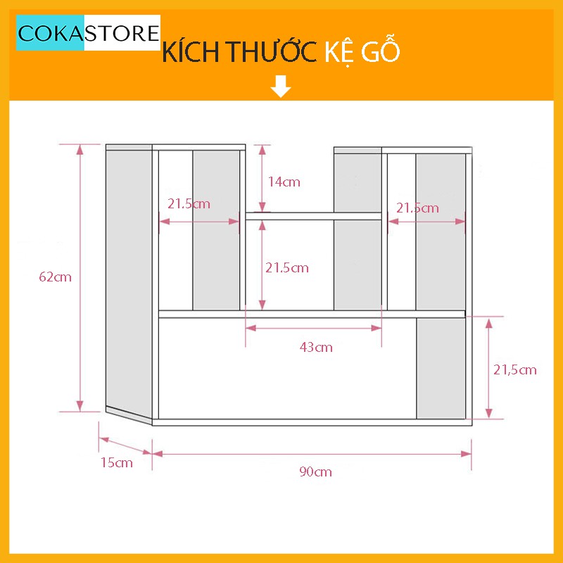 Kệ Gỗ Treo Tường Sáng Tạo Chữ U Thương Hiệu SIB Decor, Màu Sắc Đa Dạng, Kết Cấu Âm Tường Chắc Chắn, Tặng Kèm Phụ Kiện