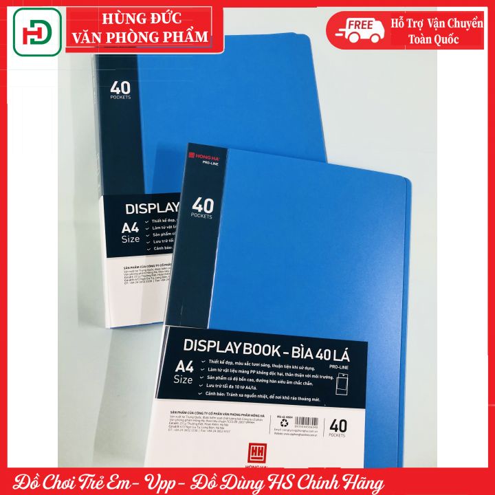 Bìa 40 lá A4 Hồng Hà - cặp file văn phòng (6604)