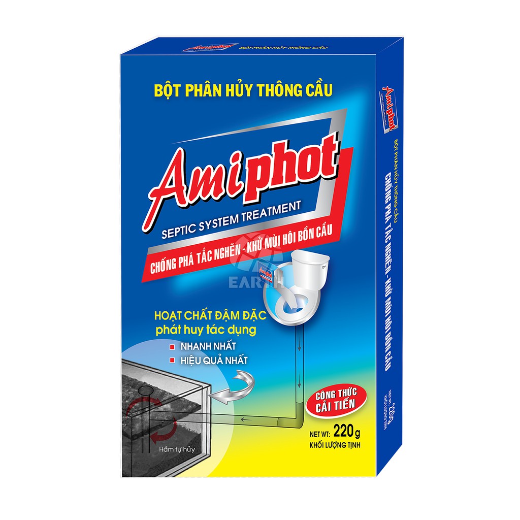 Bột phân hủy thông cầu Amiphot - Hộp 220g