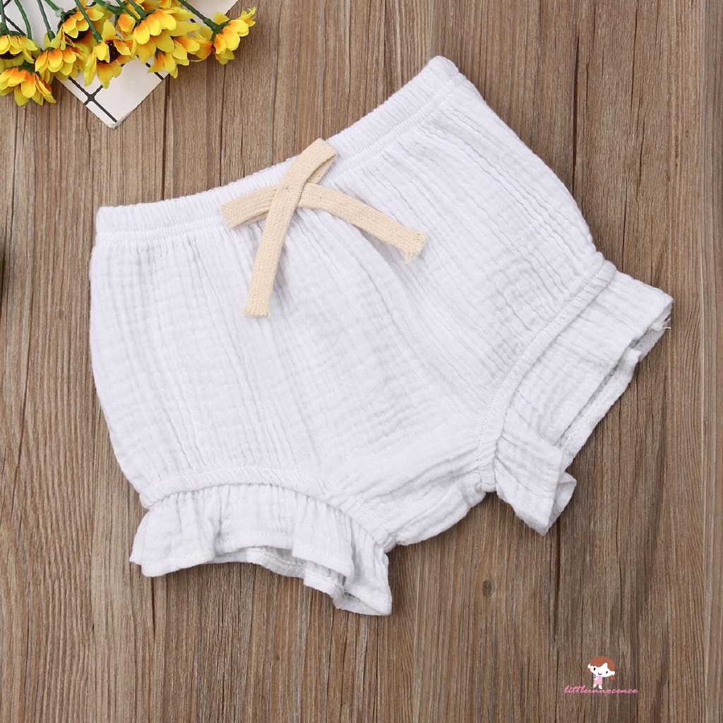 ❤XZQ-0-18m Baby Girl Cotton Ruffle Shorts PP Pants Nappy Diaper Covers Bloomers