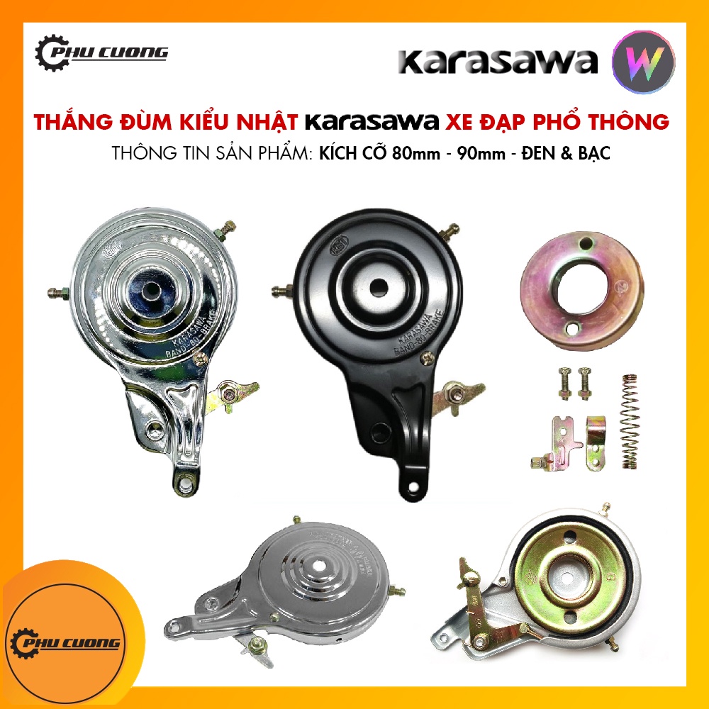 Bộ Thắng Đùm Xe Đạp Kiểu Nhật Kích Cỡ 80 & 90mm - Phù Hợp Với Mọi Dòng Xe Leo Núi, Phổ Thông