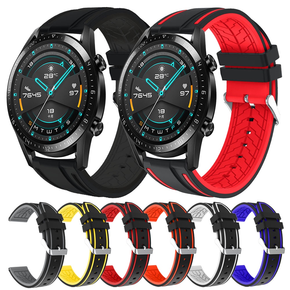 Silicone Dây Đeo Silicon Cho Đồng Hồ Thông Minh Huawei Watch GT GT2 GT3 Pro GT4 46mm 42mm 43mm GT2e Honor Magic 2