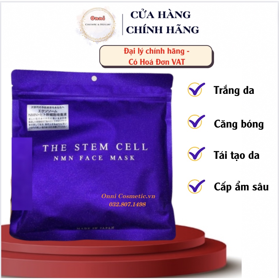 Mặt nạ tế bào gốc The Stem Cell Face Mask NMN cao cấp Nhật Bản túi gồm 30 miếng