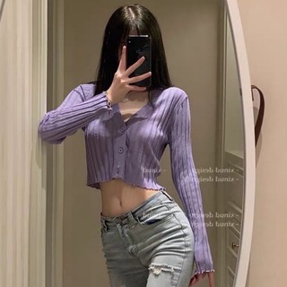 Áo Khoác Cardigan Dáng Ngắn Đơn Giản Thời Trang Xinh Xắn Cho Nữ