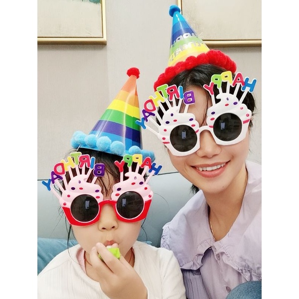 Kính mắt Happy Birthday chúc mừng sinh nhật, phụ kiện sinh nhật