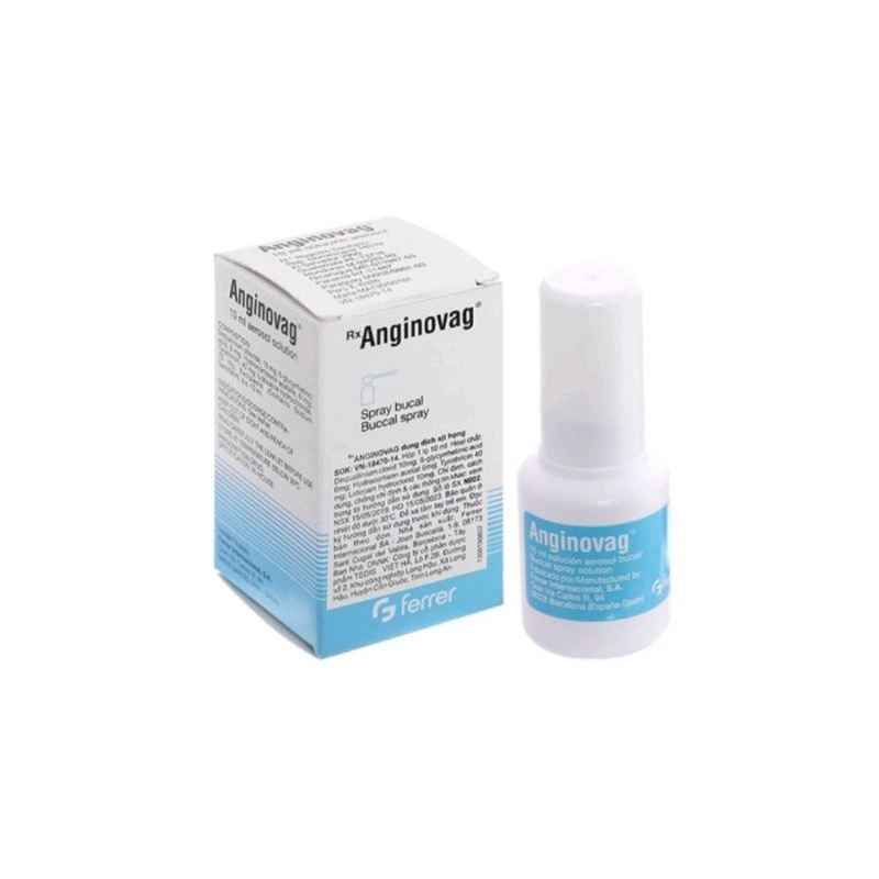 Dung dịch xịt họng Anginovag ⚡ Tặng quà ⚡ Chai 10ml Giúp giảm đau, rát họng