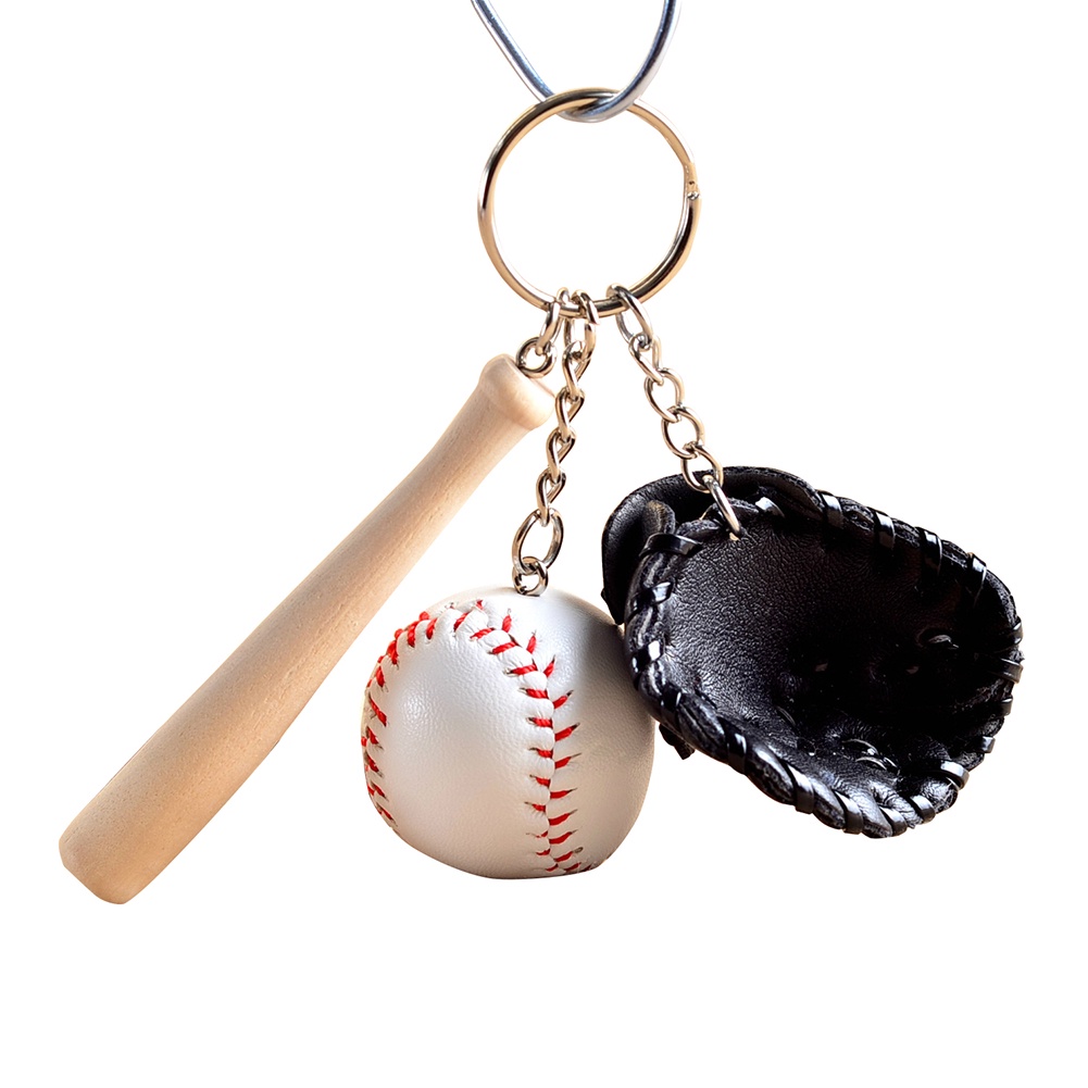Móc chìa khóa hình găng tay bóng chày xinh xắn