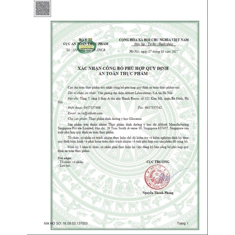 sữa gói glucerna 52,1gr