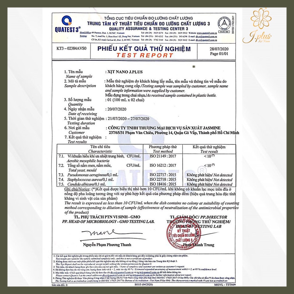 [CHÍNH HÃNG] Xịt Tan Mỡ Nano Jplus Jasmine - Tiêu Diệt Mỡ Thừa Được Cam Kết Bởi Đan Trường | BigBuy360 - bigbuy360.vn